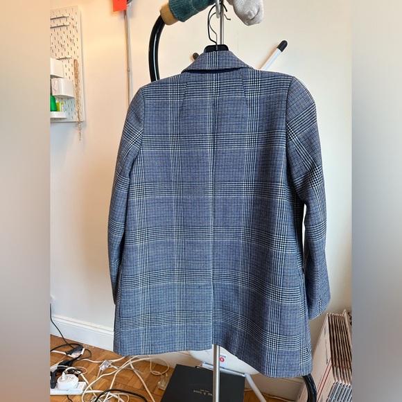 Madewell Dorset Blazer in Navy Glen Plaid Size XXS - Picture 4 of 4